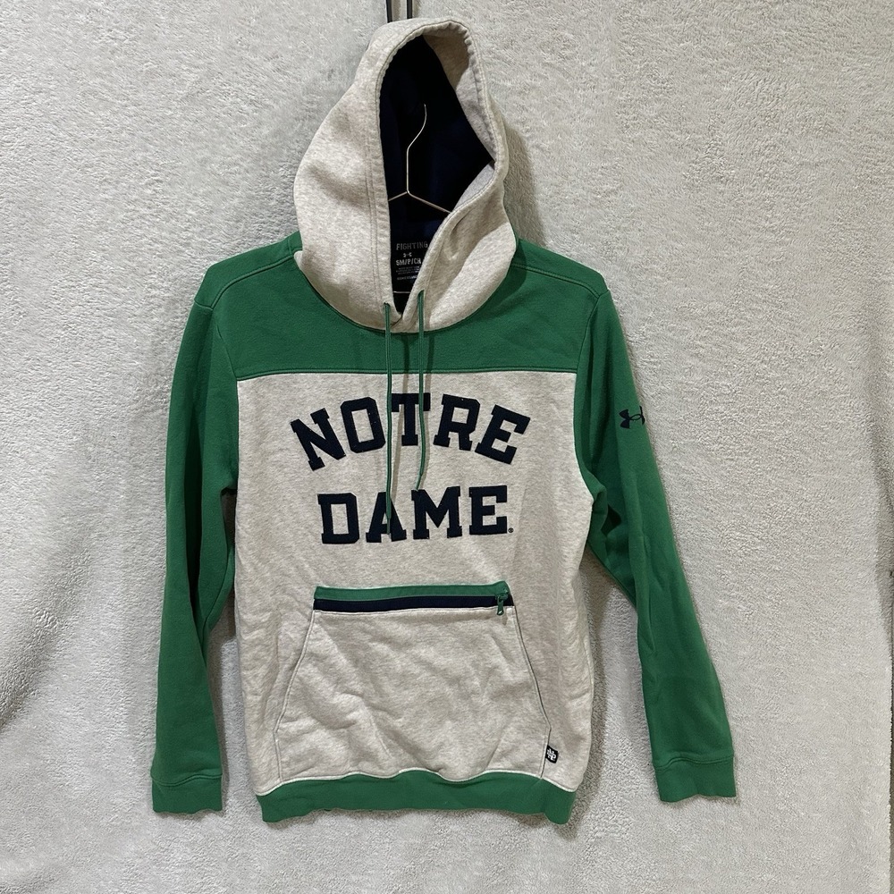 Under Armour Notre Dame‎ Fighting Irish Hoodie Small Sweatshirt Zipper Pocket